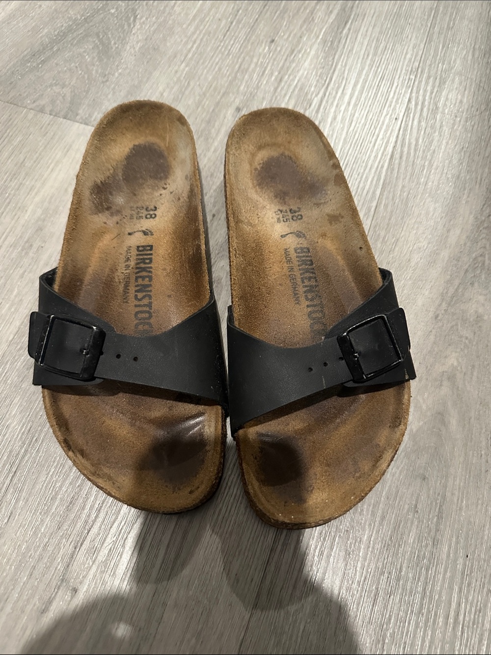 Birkenstock Black Single-Strap Slide Sandals